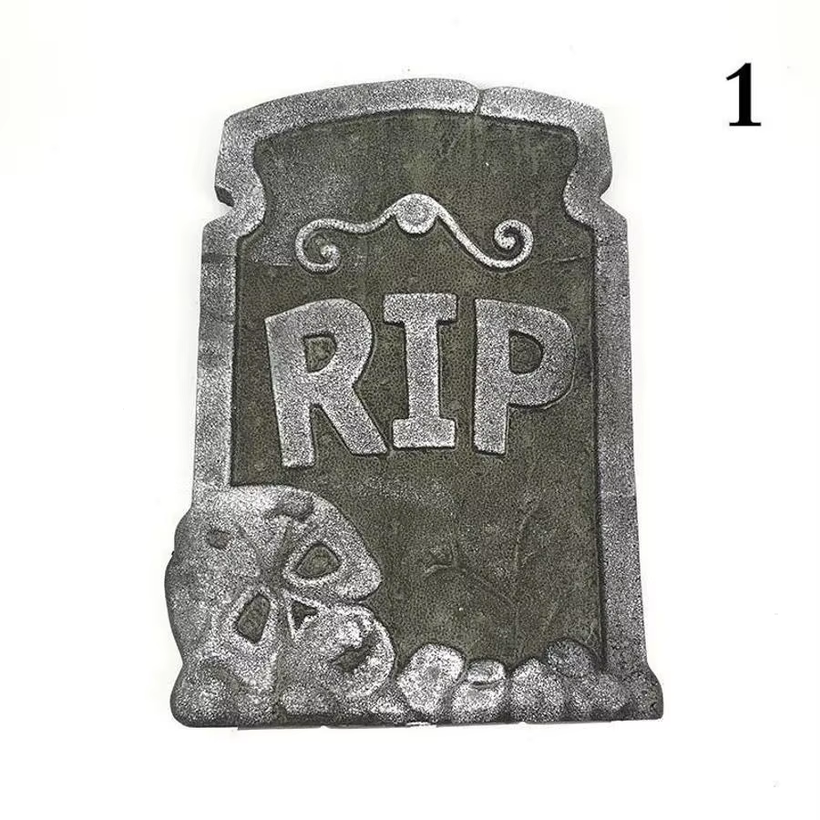 Lápida Halloween jardín RIP Calavera – Decoración impermeable exterior - imagen 4