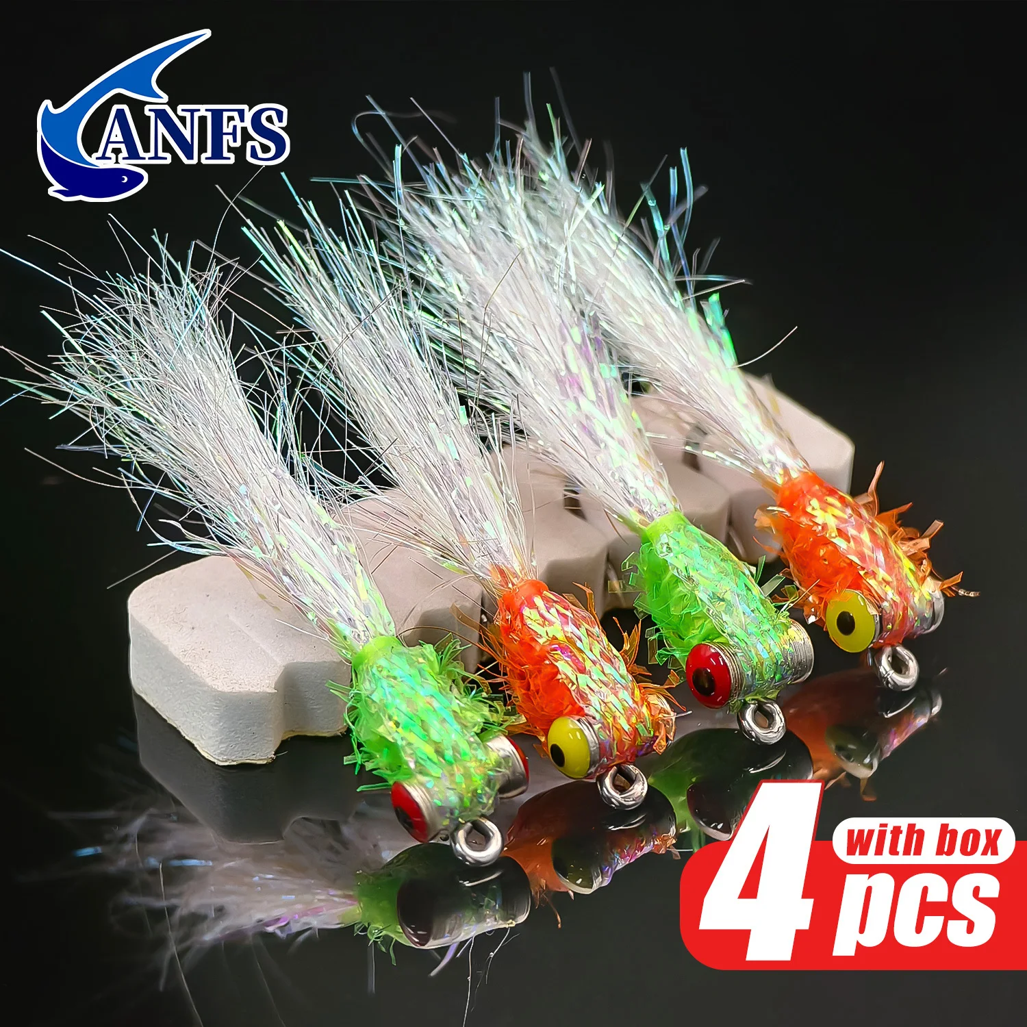 ANFS Moscas artificiales tipo Minnow para pesca en agua salada y dulce