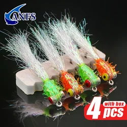 ANFS Moscas artificiales tipo Minnow para pesca en agua salada y dulce