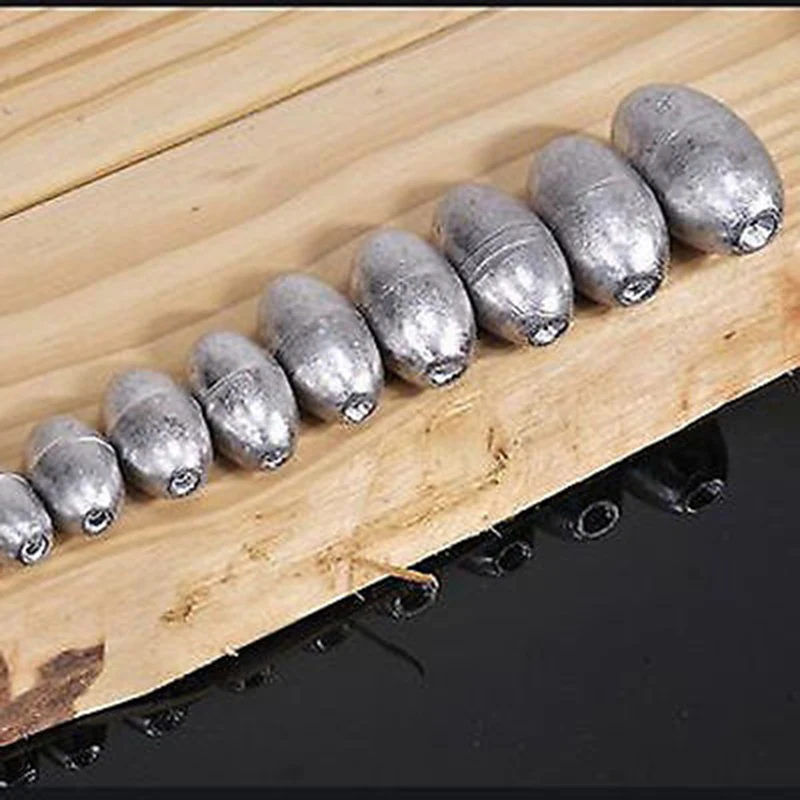 Pesas de pesca forma olivo – aparejos hundimiento dividido - imagen 5