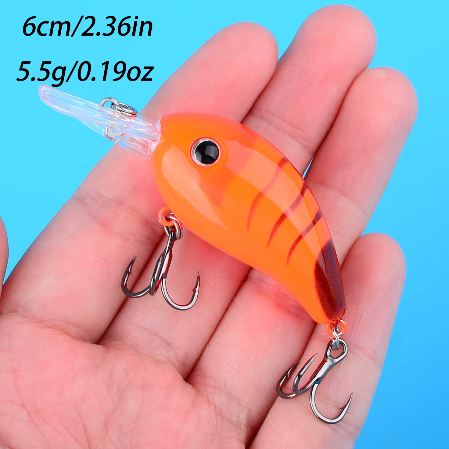 Señuelo crankbait flotante con ojos 3D para lubina y lucio - imagen 2