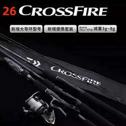 Caña baitcasting Daiwa Crossfire 26 de carbono en tramos