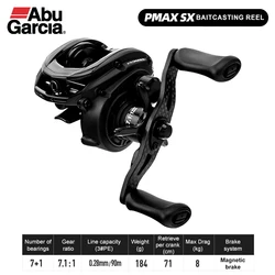 Abu Garcia PMAX SX carrete de cebo 7.1 freno magnético lubina y lucio