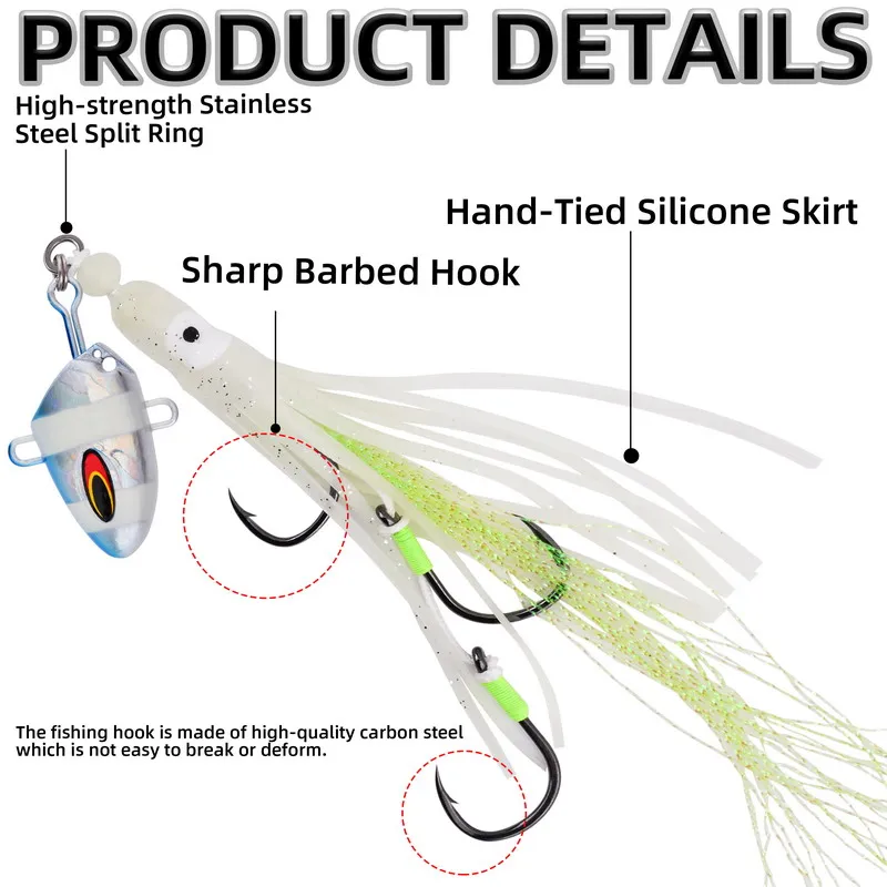 Jig Head calamar asistentes falda silicona - imagen 5