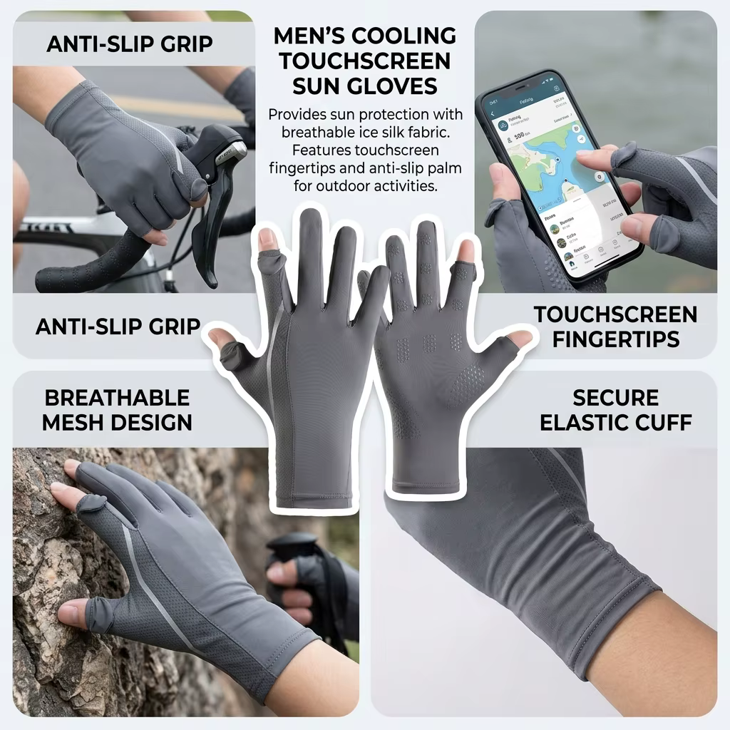 Guantes deportivos de verano para hombre secado y almacenamiento