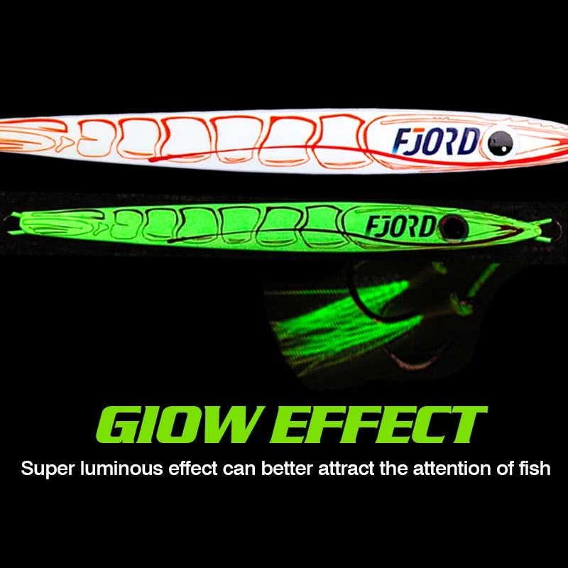Señuelo metálico Fjord UV nocturno para pesca en el mar - imagen 3