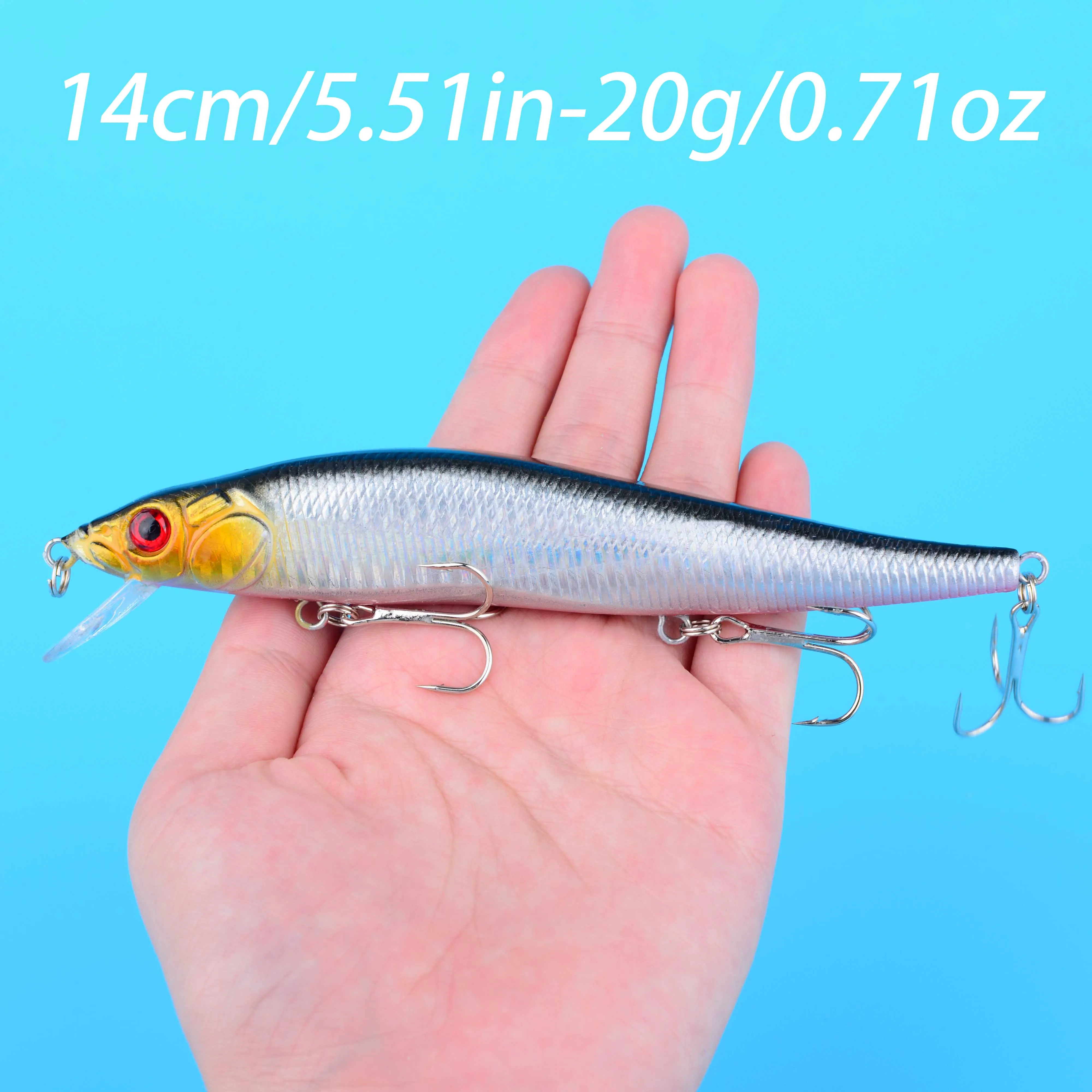 Jerkbait minnow duro flotante para lubina y pike con acción - imagen 4