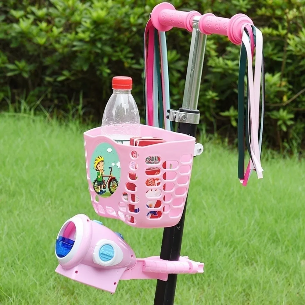 Cesta infantil multicolor con dibujos y hebillas para bicicleta - imagen 5