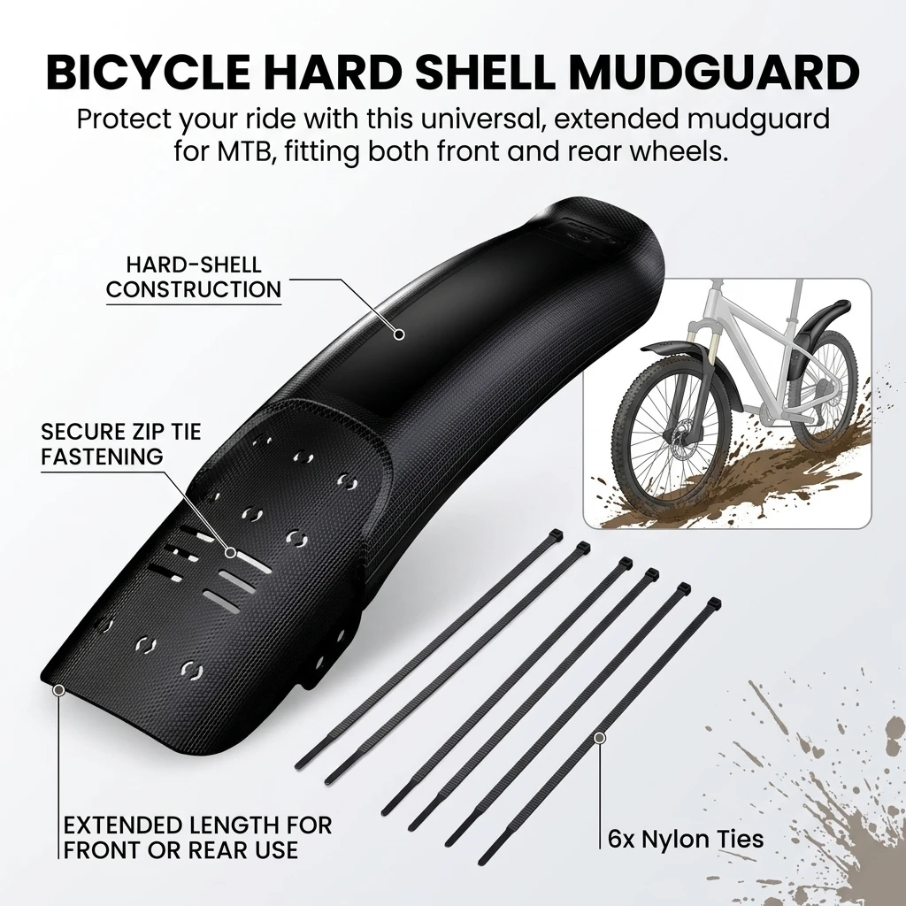 Guardabarros impermeable para bicicleta ABS resistente con liberación rápida - imagen 4
