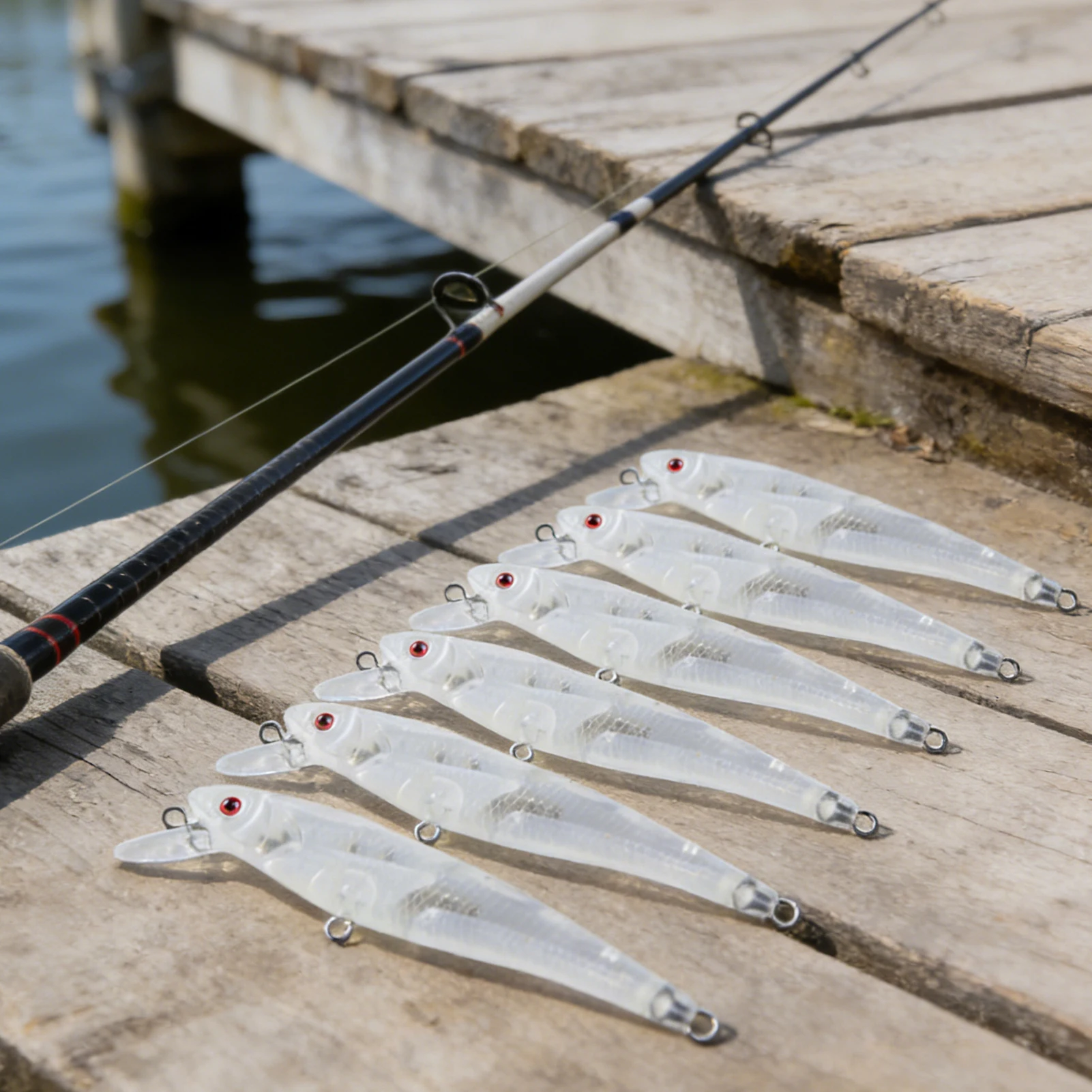 FREE FISHER Señuelos transparentes DIY con ojos 3D para pesca - imagen 4