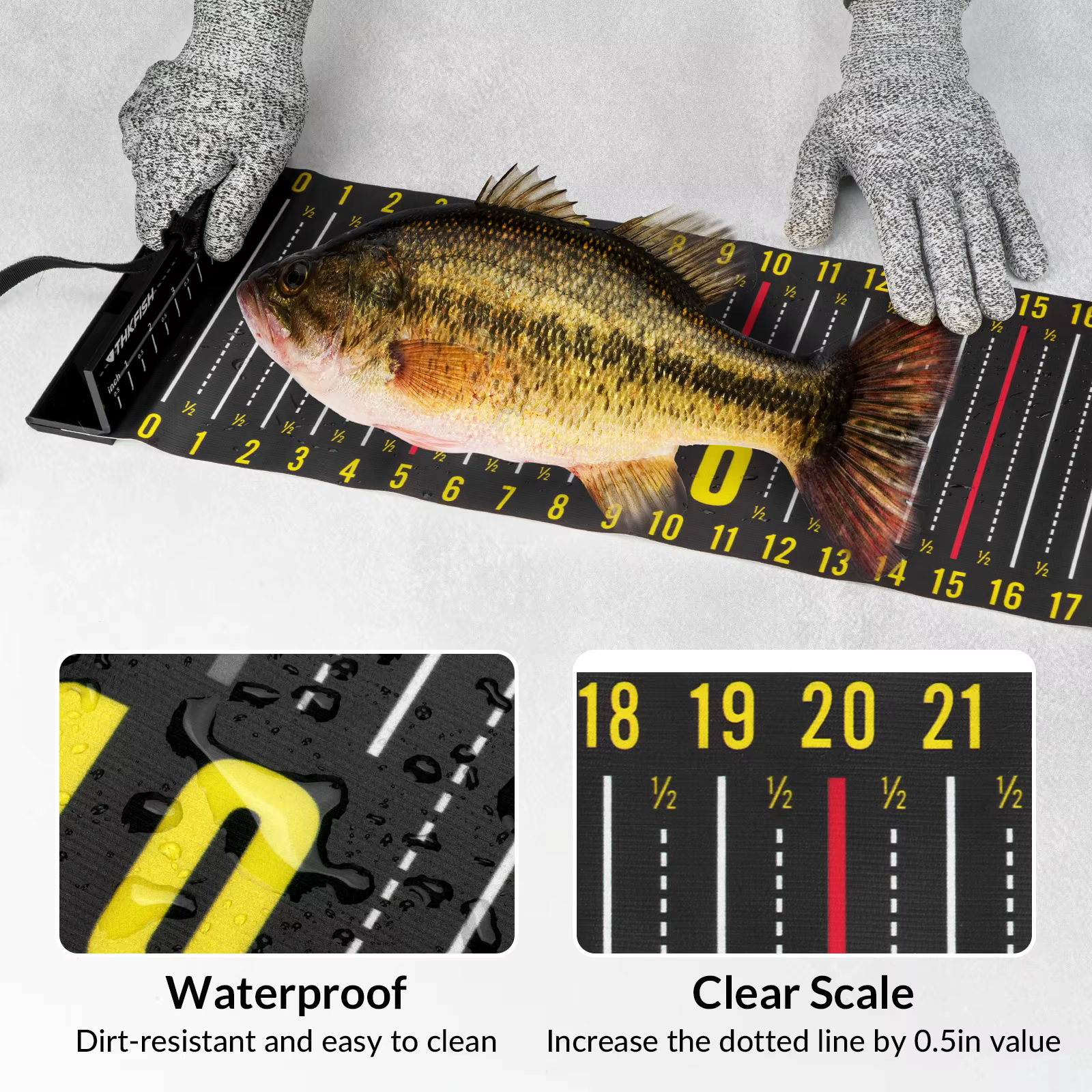 THKFISH regla medidora plegable impermeable para pesca - imagen 2