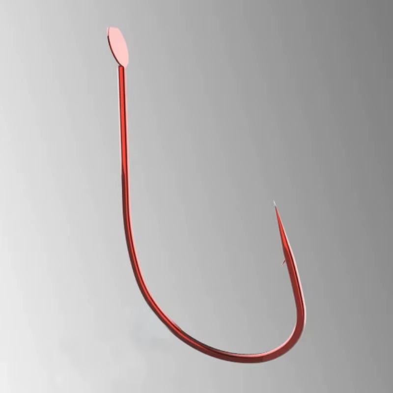 Anzuelo para río y carpín con vástago extrafino y arpon rojo