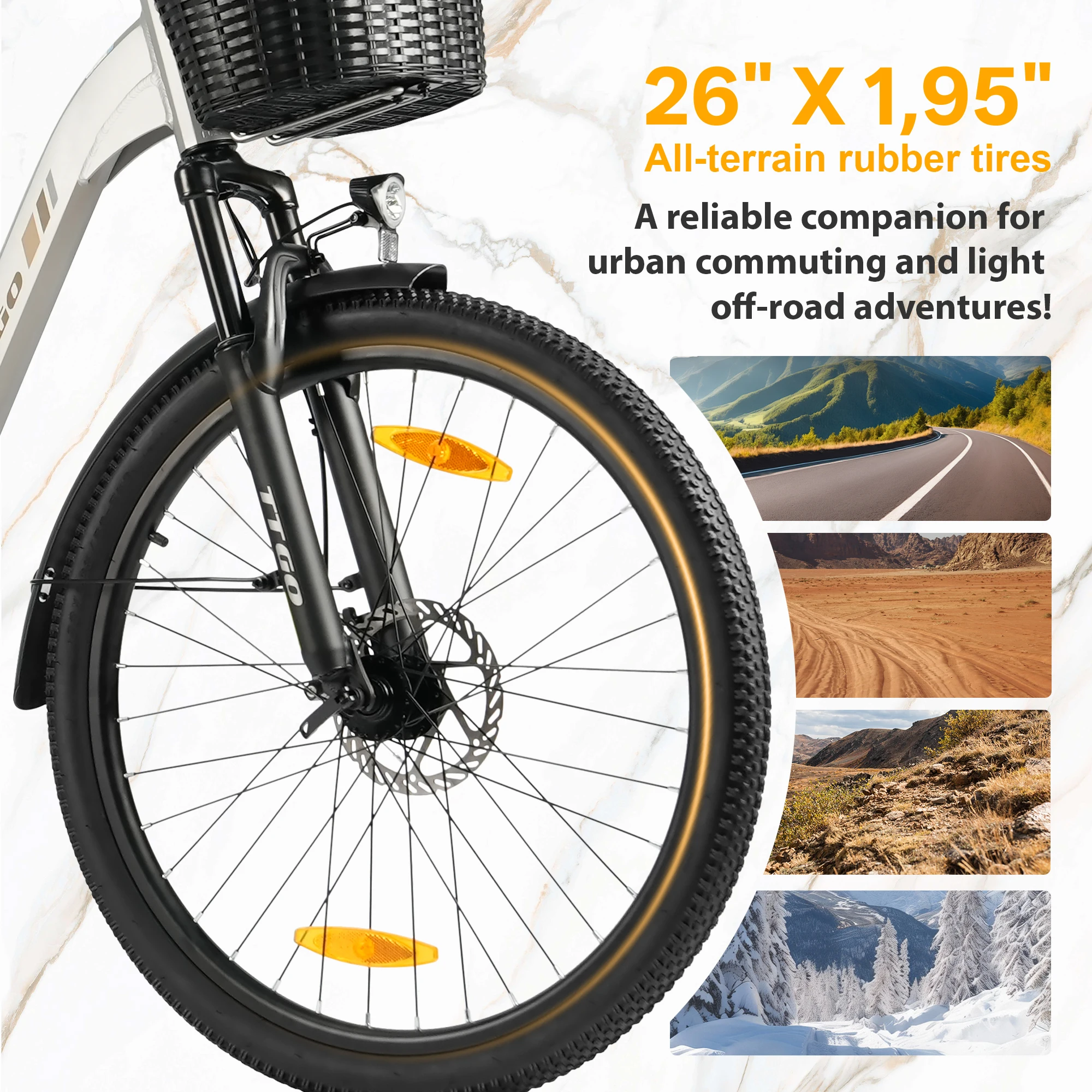 Bicicleta eléctrica TTGO C2 PRO – motor trasero potente freno de disco - imagen 4
