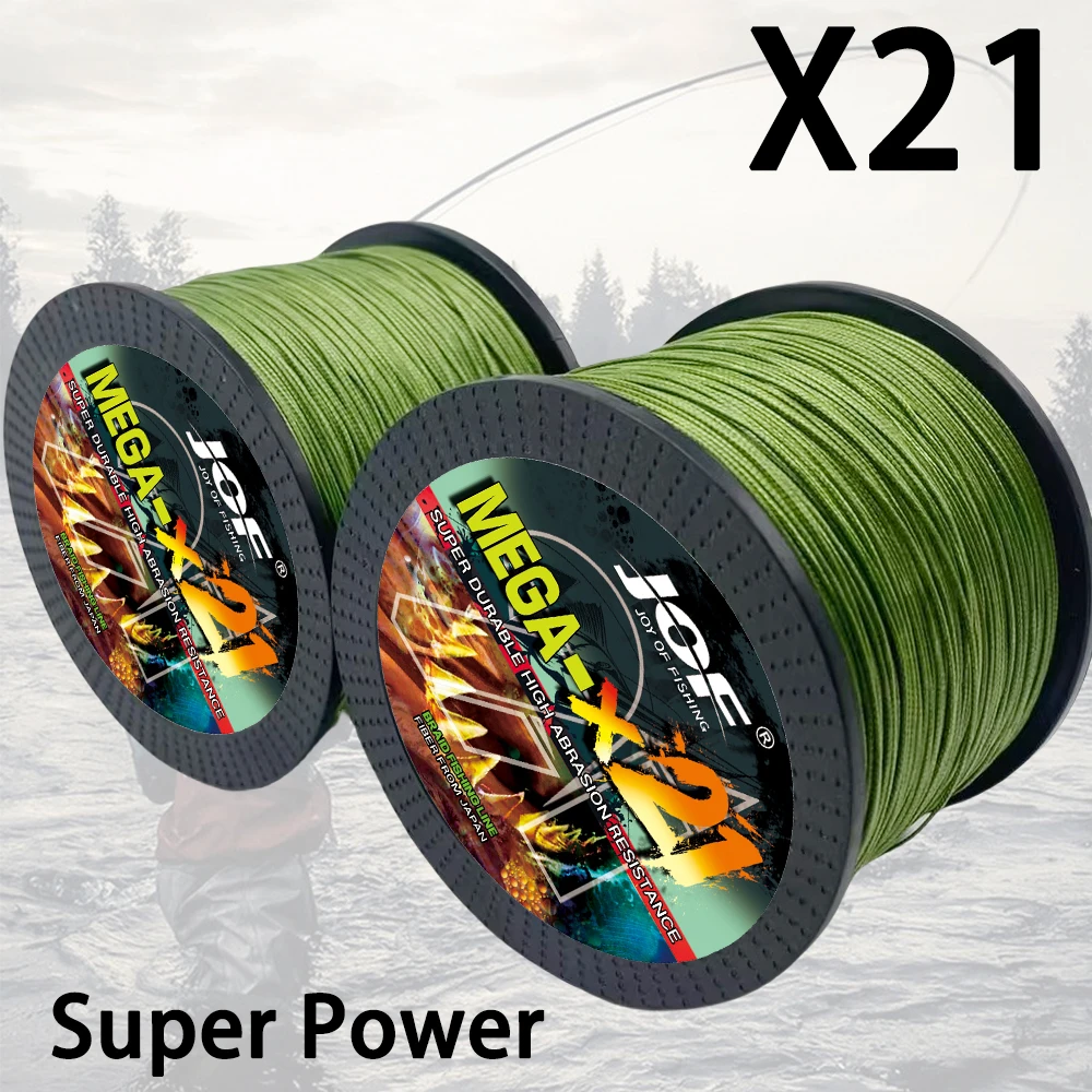 Hilo trenzado JOF X21 multifilamento 21 hebras 27-212LBS para carpa