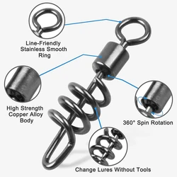Broches Giratorios Acero Inoxidable – Clips Rápidos para Señuelos