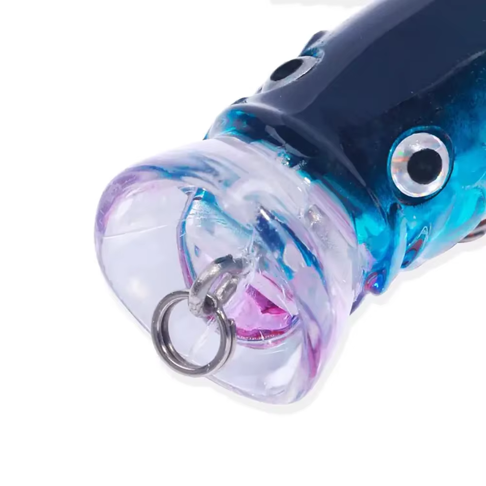 Señuelo Popper topwater con cuerpo plástico para lucio y perca - imagen 3