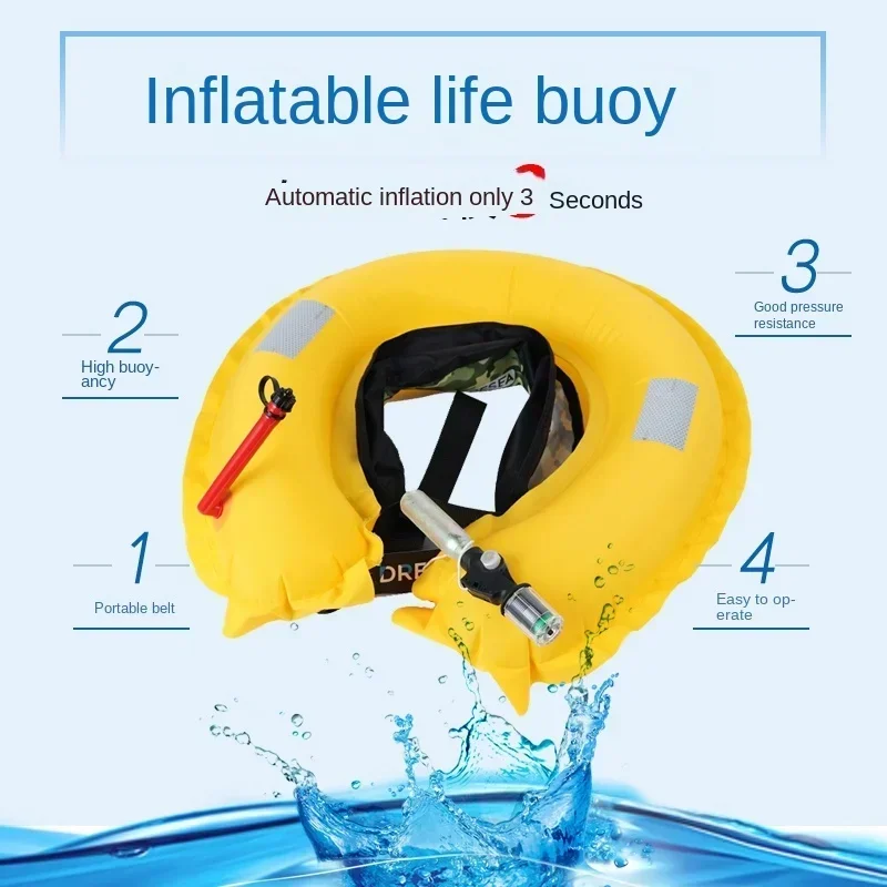Cinturón salvavidas inflable para pesca deportiva tipo riñonera