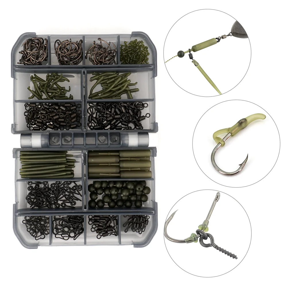 Emerillones y broches de pesca para carpa, kit antienredos - imagen 4