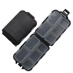 Caja rígida negra para señuelos y aparejos con compartimentos