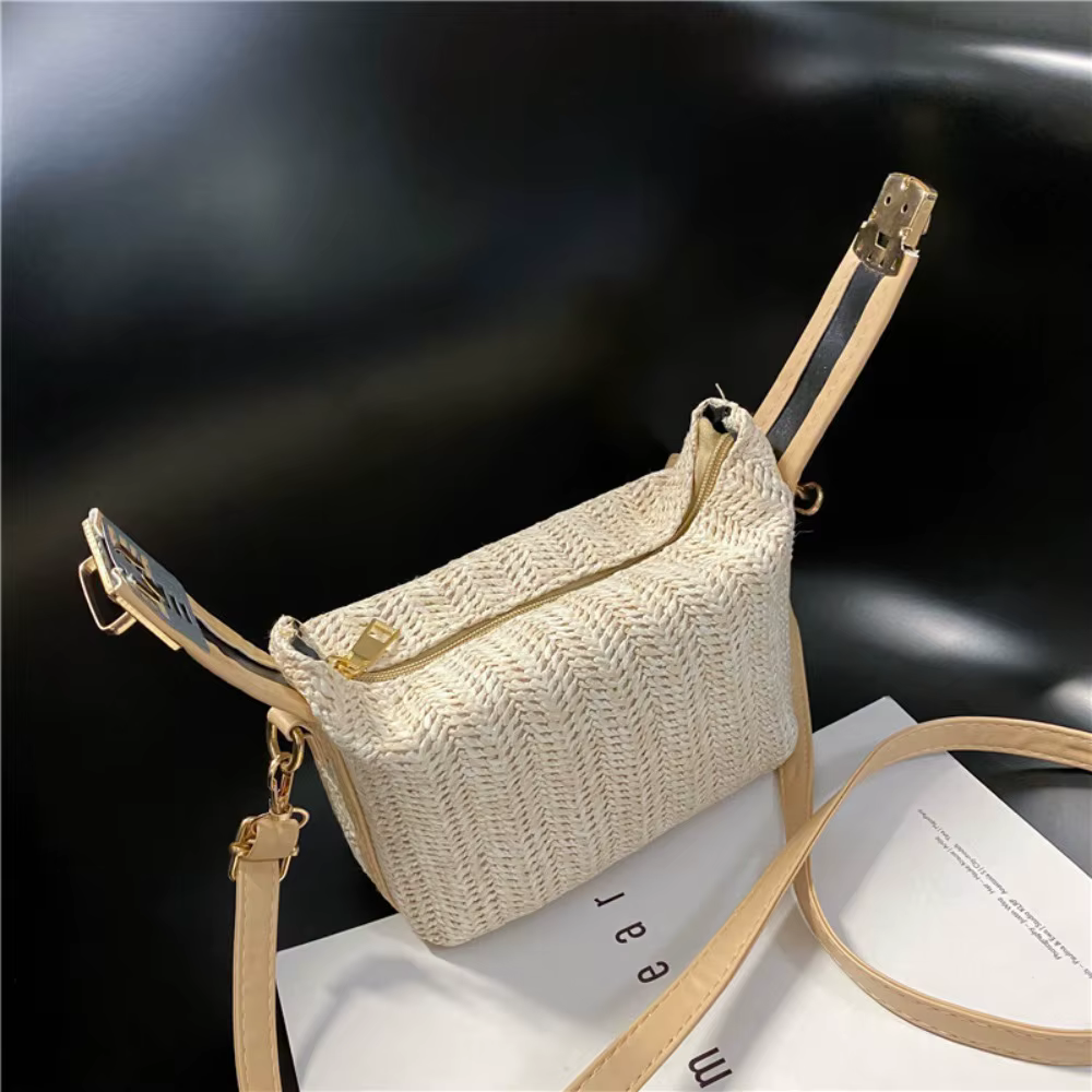 Bolso Bandolera de Paja Tejida Bohemio con Correa de Hombro - imagen 2