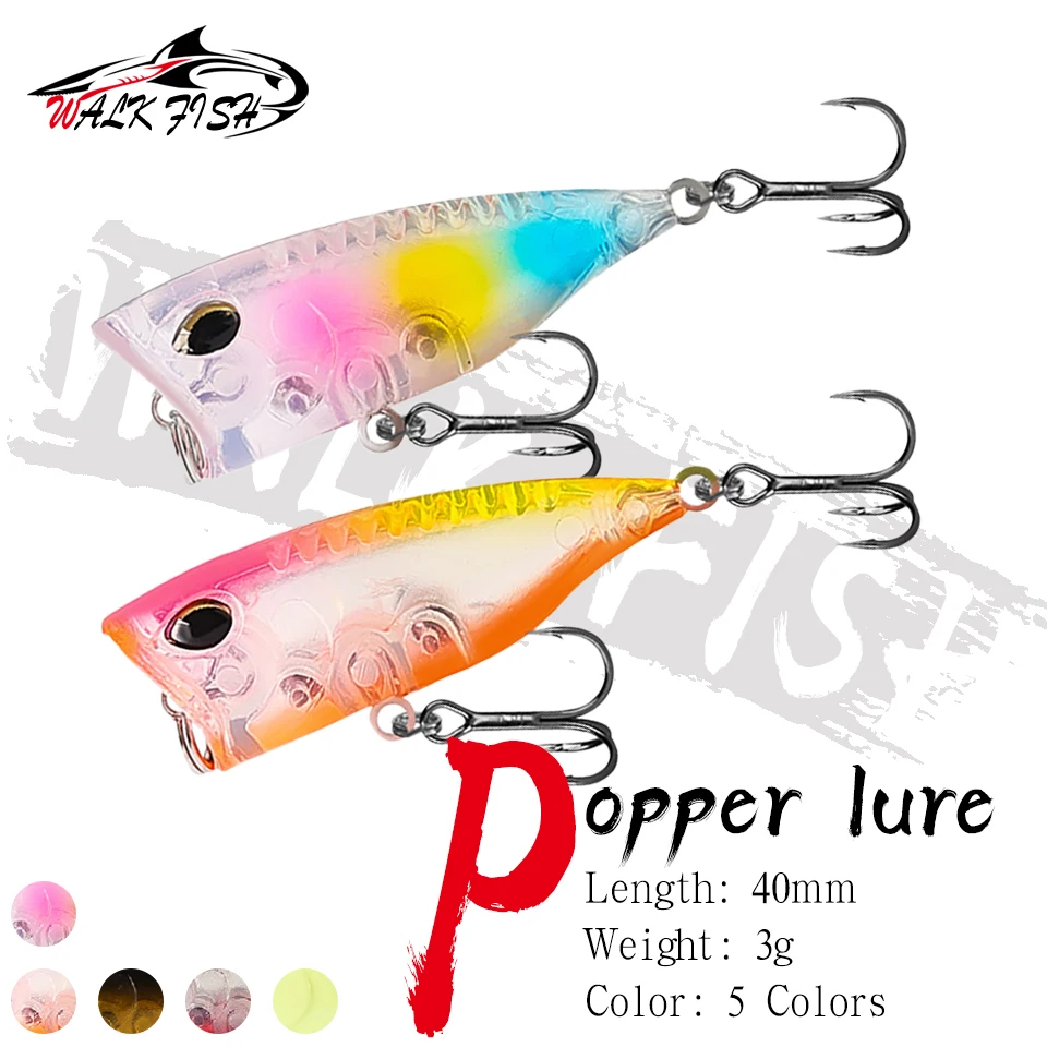 WALK FISH Popper de superficie para lubina con bolas sonoras - imagen 3