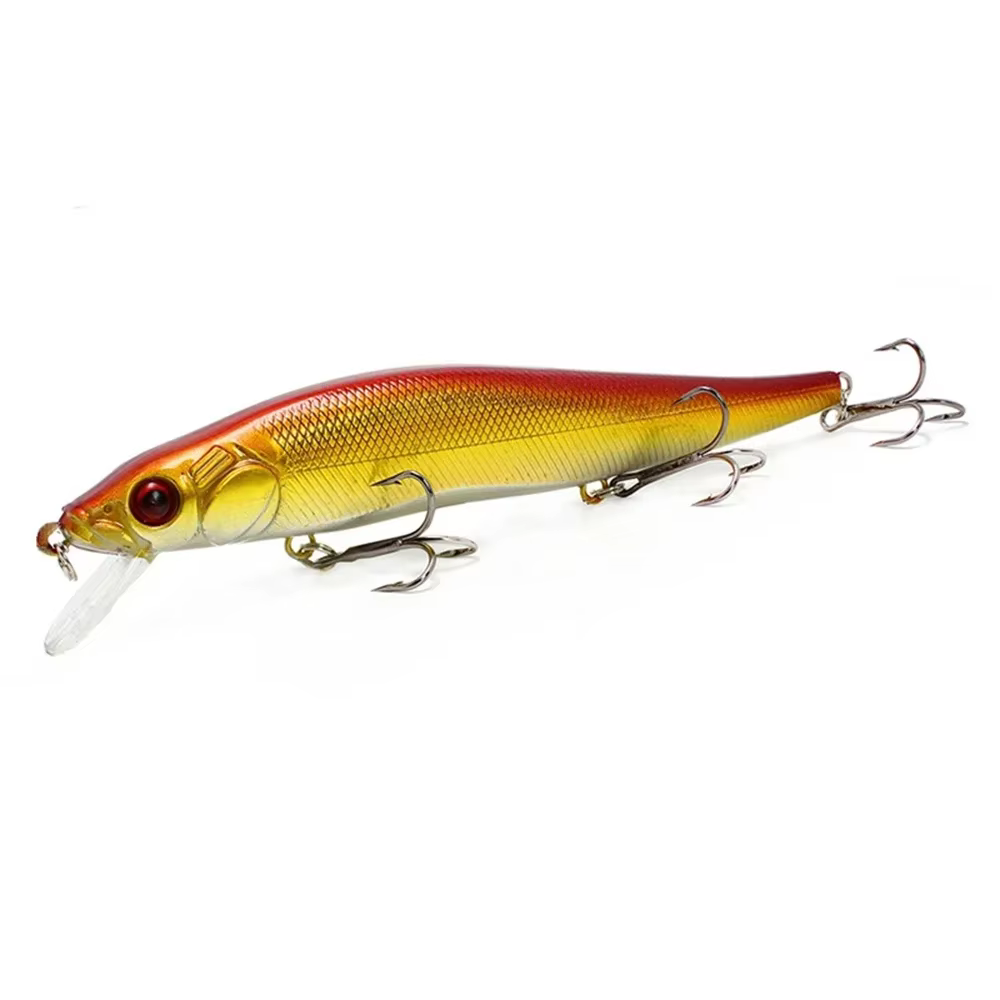 Crankbait duro para lucio, señuelo wobbler con anzuelo triple - imagen 3