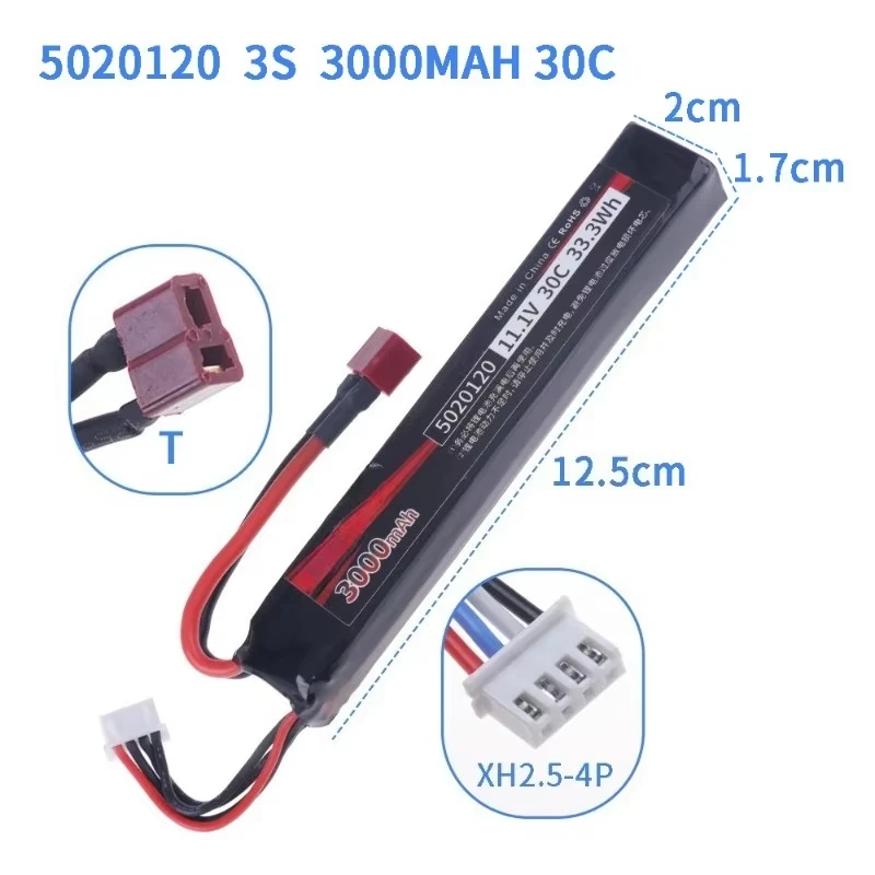Batería LiPo 30C 11.1V 3S 3000mAh para pistolas RC y airsoft - imagen 4