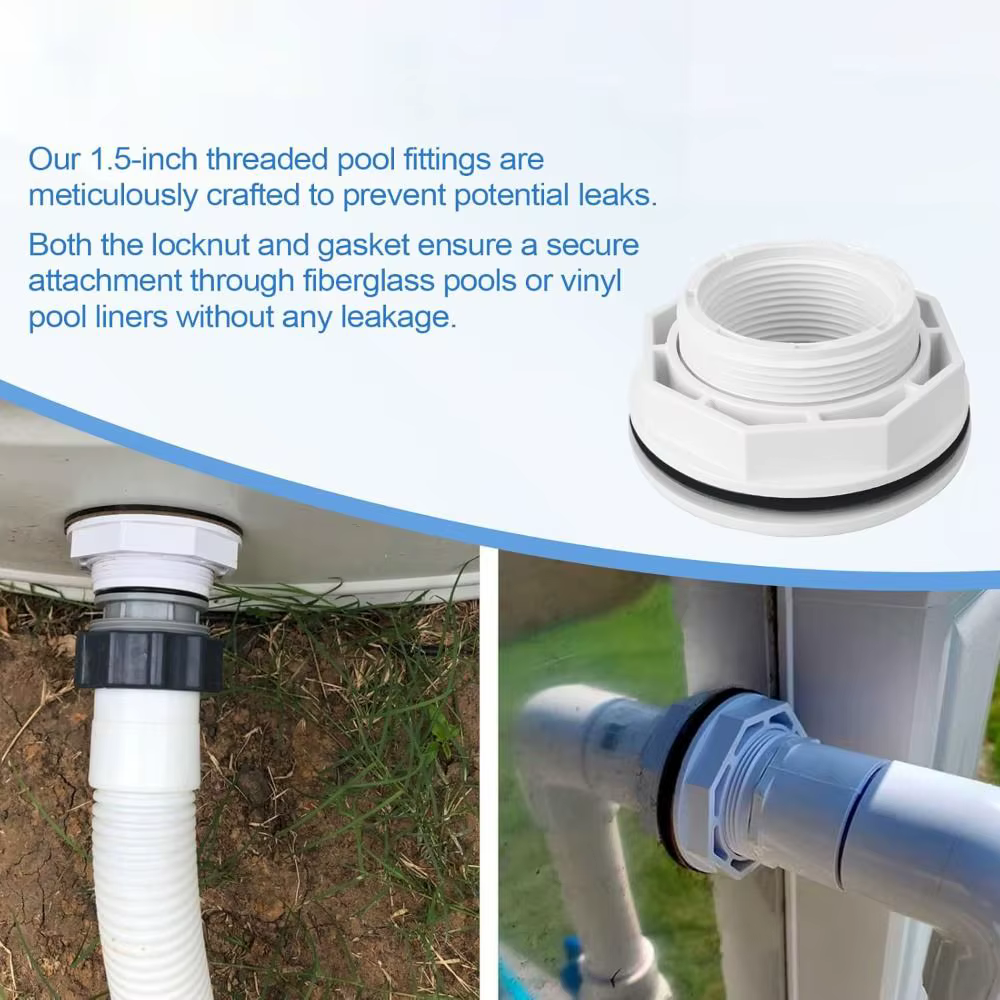 Hayward SP1023 Conector de retorno para piscina con tuerca y junta - imagen 3
