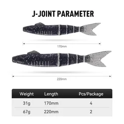 Kingdom Swimbait articulado hundimiento lento para lucio y trucha