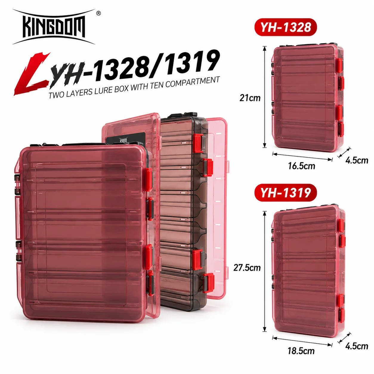 Kingdom caja aparejos 10 compartimentos – organizador señuelos - imagen 4