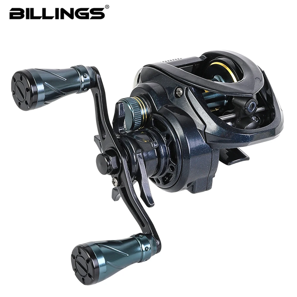 Billings Carrete Baitcasting con freno de arrastre y bobina metálica - imagen 3