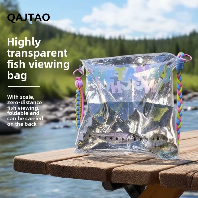 Bolsa porta peces vivos QAJTAO transparente con cinta métrica - imagen 5