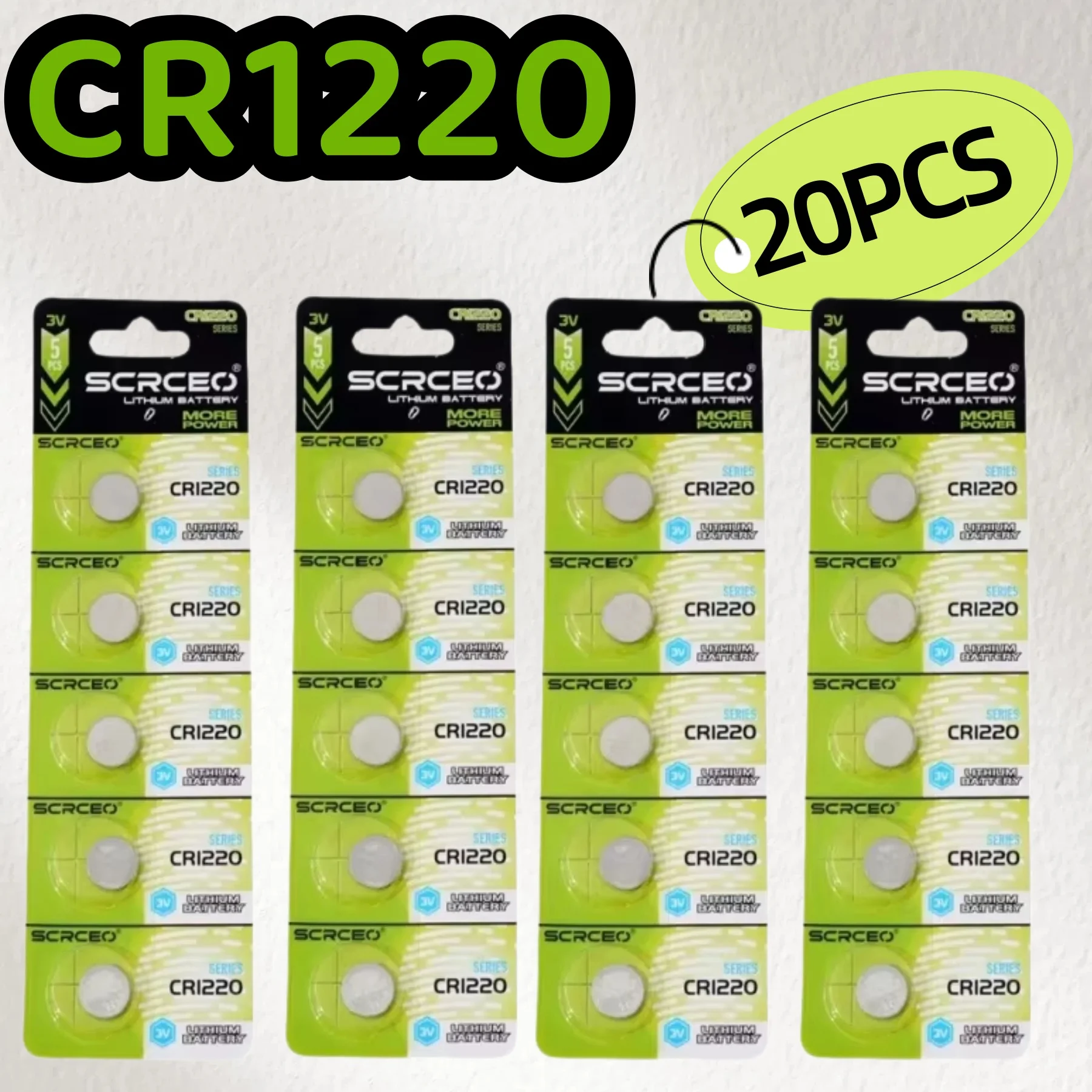 Batería CR1220 en su envase original