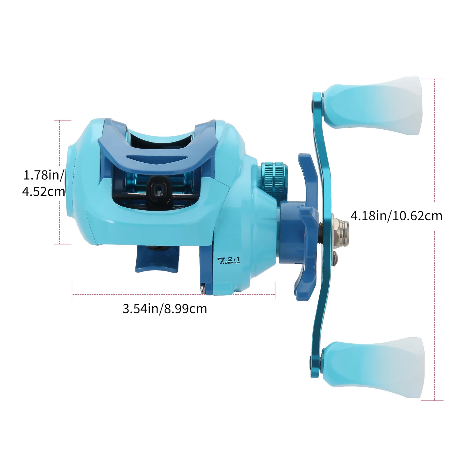 Carrete DB Blue montado en caña de pesca
