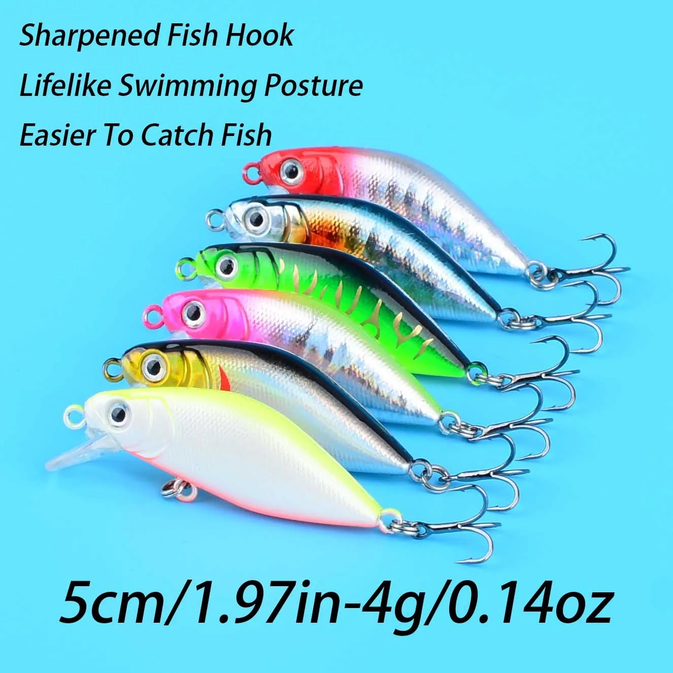 Señuelos Minnow y Crankbait hundibles para lubina de plástico duro
