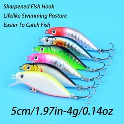 Señuelos Minnow y Crankbait hundibles para lubina de plástico duro