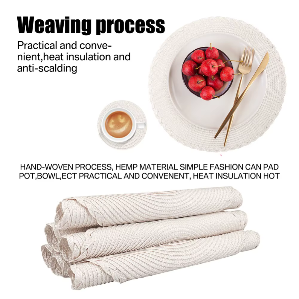 Manteles Crossweave para pesca, calor resistente, borde trenzado - imagen 3