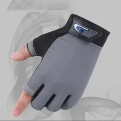 Guantes de pesca antideslizantes dos dedos con protección solar