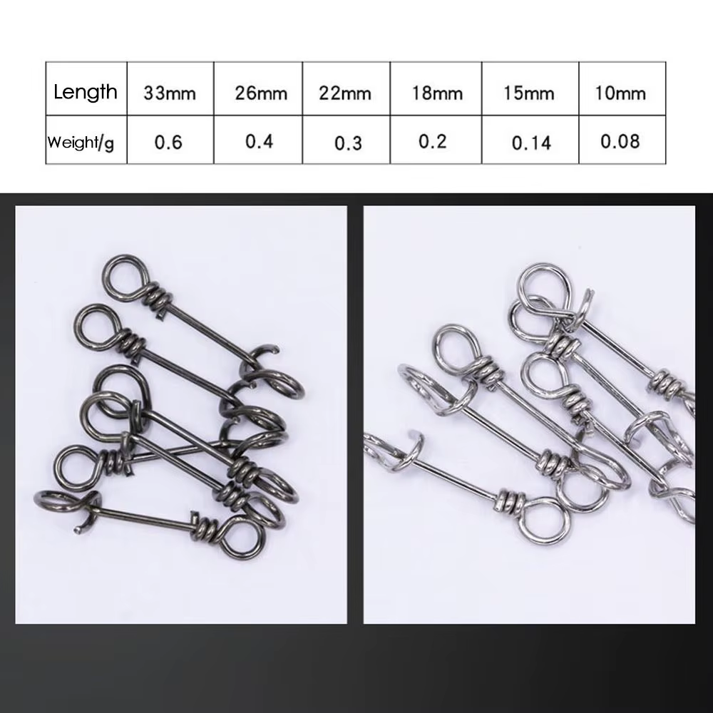 Fastach Clips giratorios de acero inoxidable - conexión rápida para pesca - imagen 4