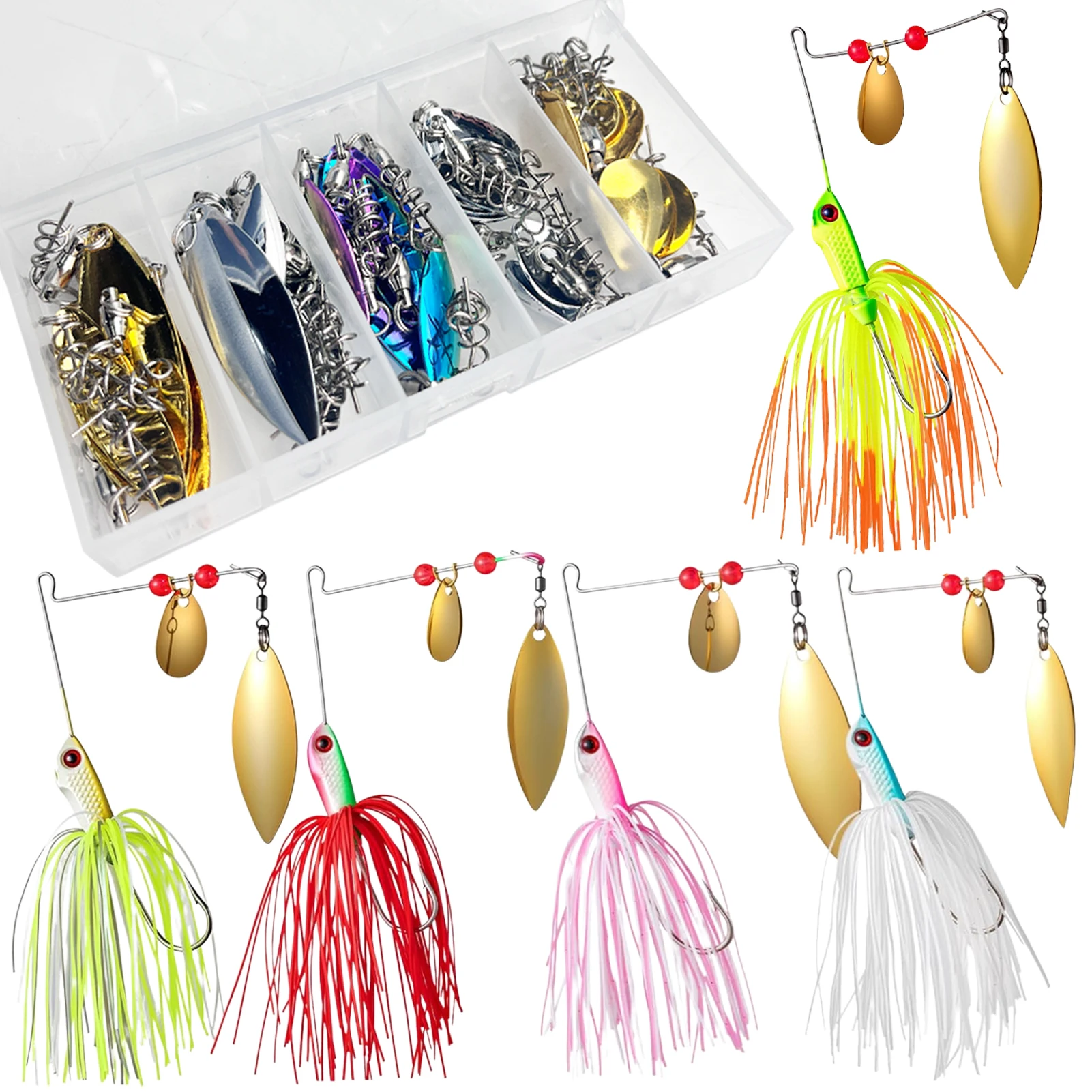 Free Fisher Spinnerbait Buzzbait con cuchara Willow para pesca - imagen 5