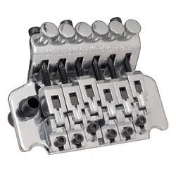 Puente de guitarra con trémolo doble bloqueo y brazo plateado/negro