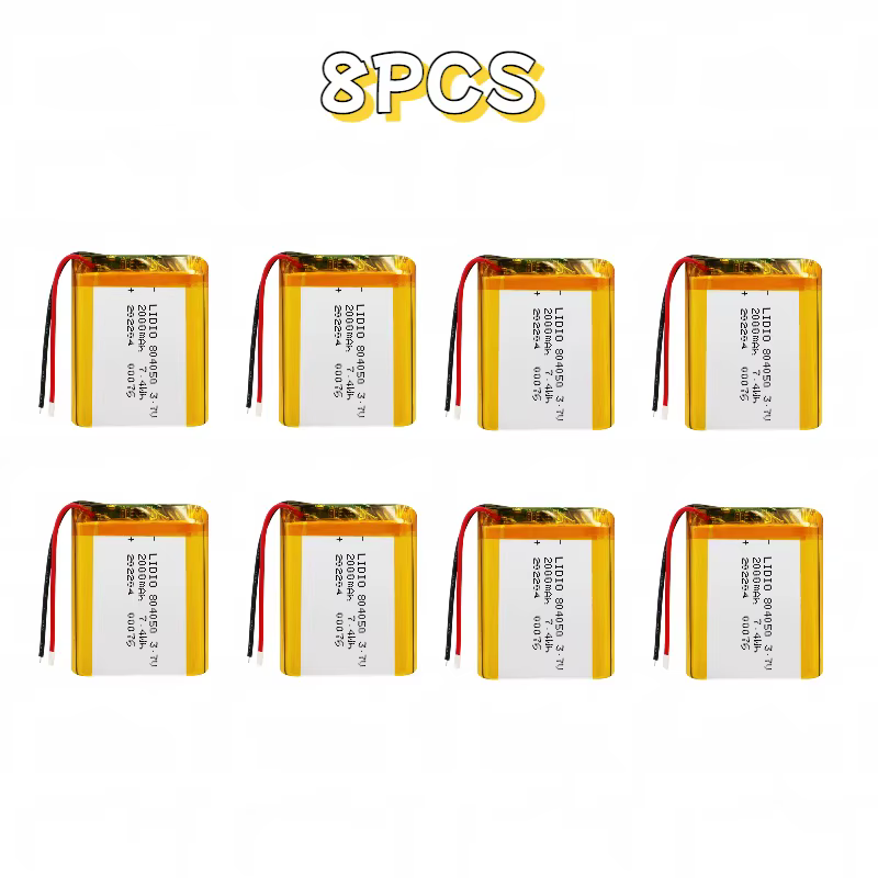 Batería Lipo 804050 2000mAh 3.7V vista frontal