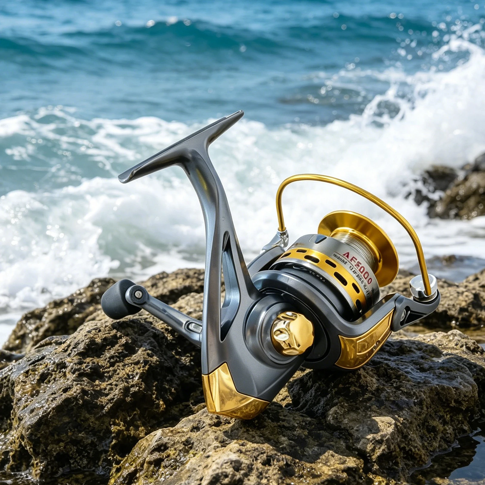 Carrete giratorio Free Fisher para pesca de carpa con bobina de metal - imagen 3