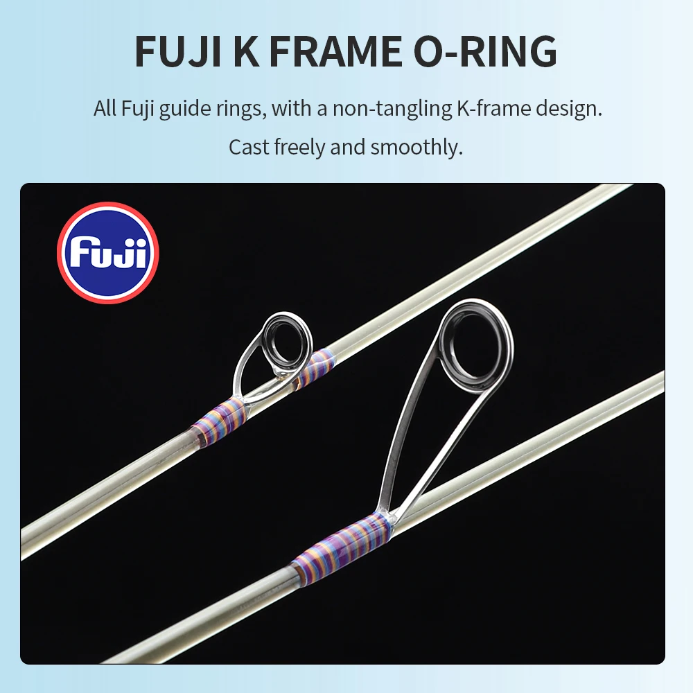 Caña de trucha ultraligera RANCY UL Fibra de vidrio punta sólida FUJI - imagen 5