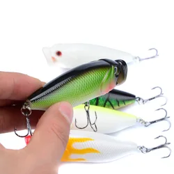 Popper de superficie Crankbait Wobbler duro con ojos 3D