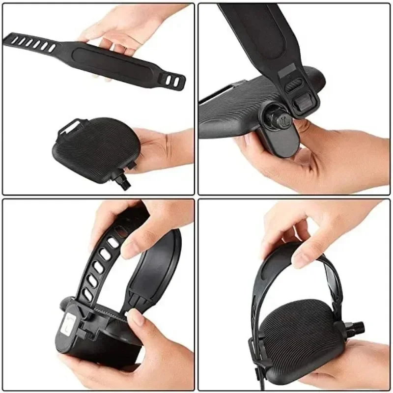 Pedales Fitness ajustables para bicicleta fija resistentes al desgaste - imagen 4
