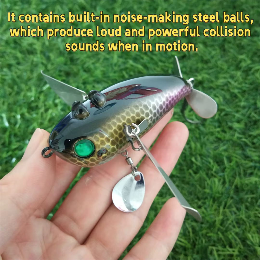 Señuelo Plopper con hélice y cola giratoria para lubina - imagen 5