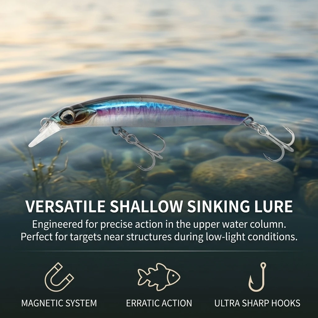 Señuelo Minnow para lubina con transferencia de peso magnética - imagen 4