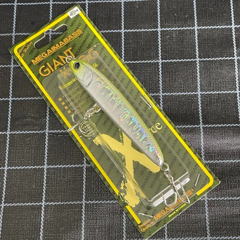 Señuelo tipo lápiz MEGAIMABASS de lanzamiento largo en azul y dorado - imagen 5