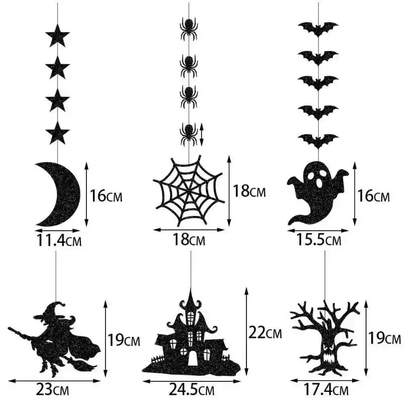 Adornos colgantes Halloween fantasma y bruja para decoración de casa - imagen 4